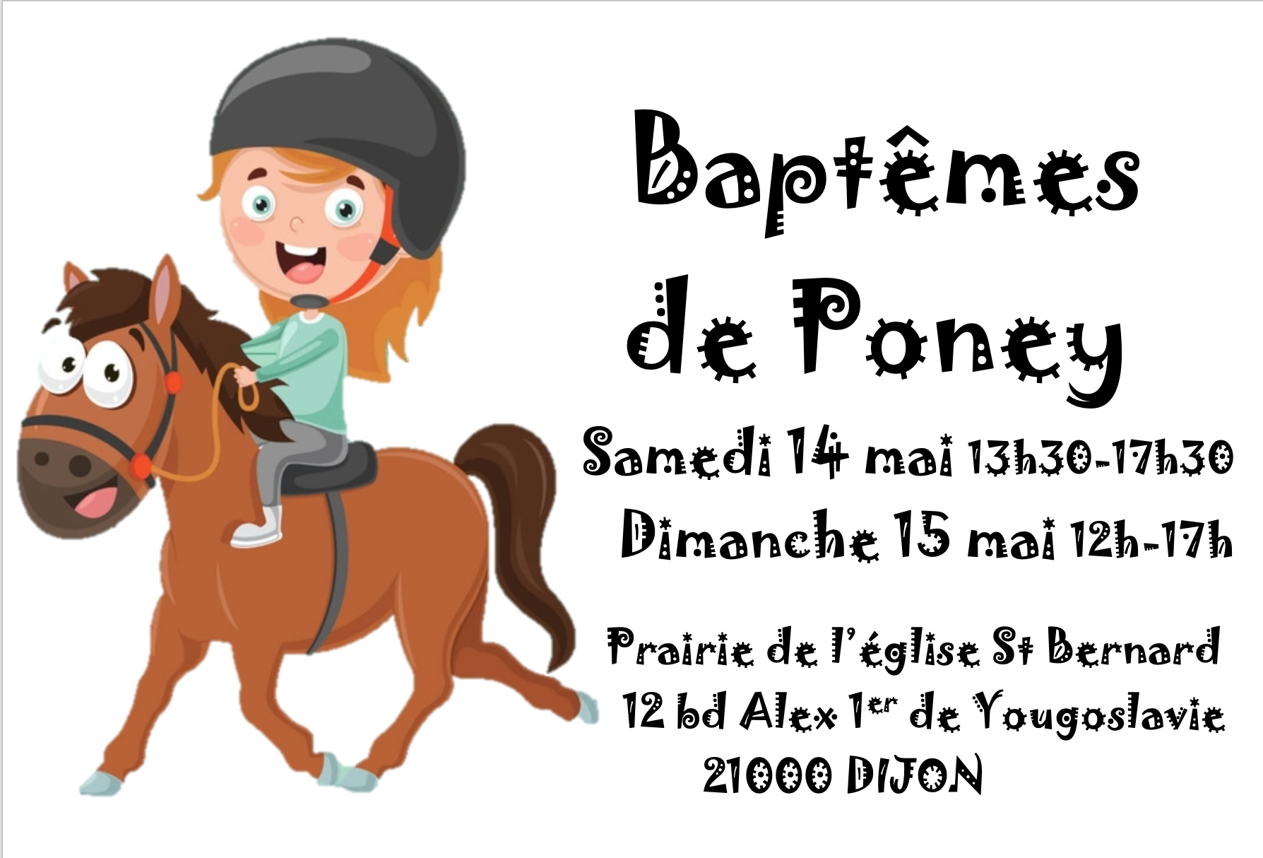 Baptême Poney