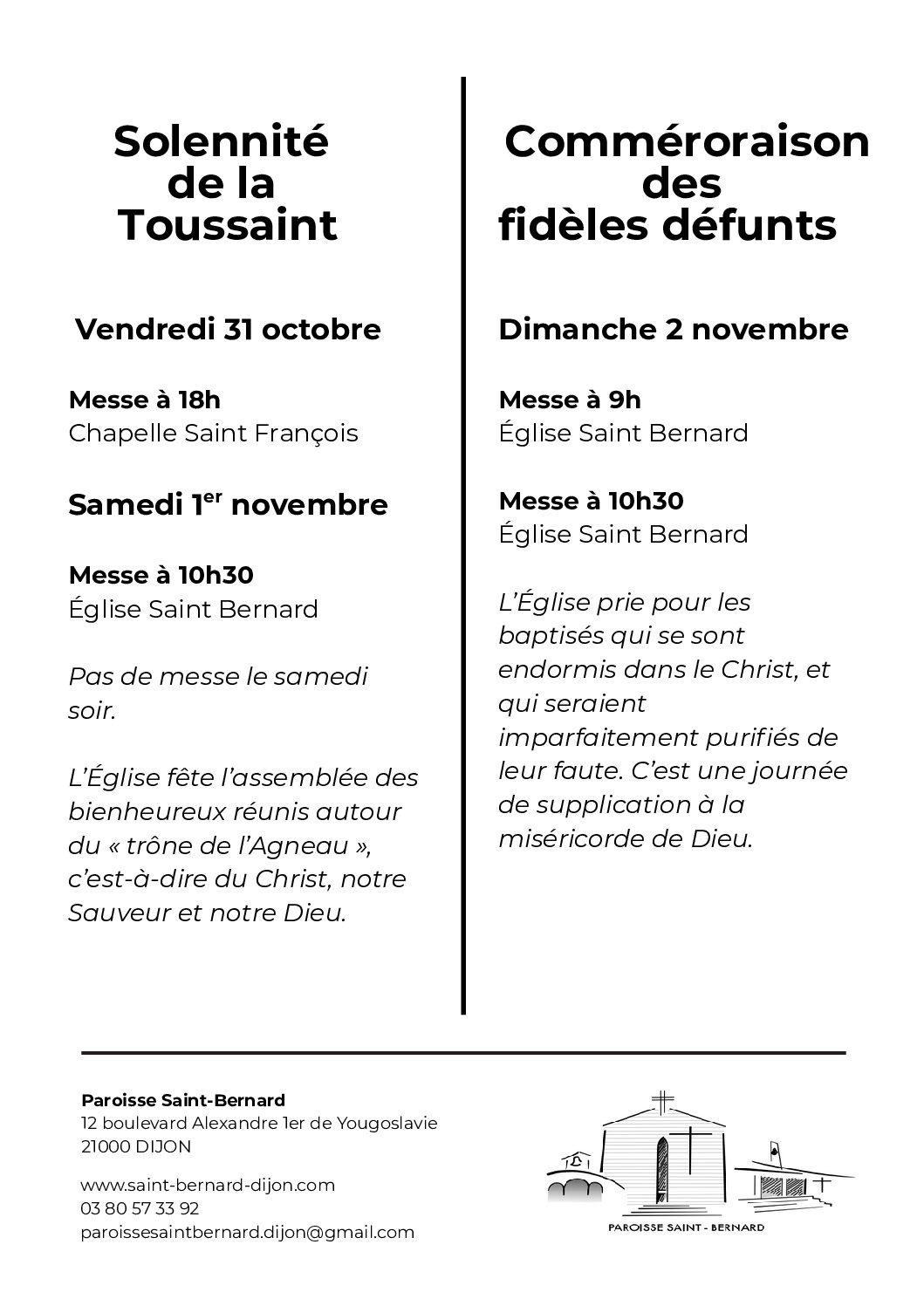 Affiche Toussaint